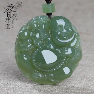 睿杰珠宝新品和田玉弥勒佛玉佛吊坠女款笑佛玉坠大肚佛公玉佩玉石貔貅