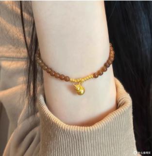 汉唐珠宝足金葫芦和田玉手串,美到犯规!