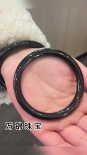 和田玉青玉圆条手镯女款玉镯子 内径约62mm 附证书