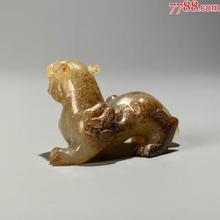 西汉-和田玉**瑞兽摆件-汉代**-汉代玉器战汉玉器-高古玉**-自由交易-